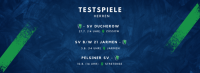 Testspielprogramm der Herren
