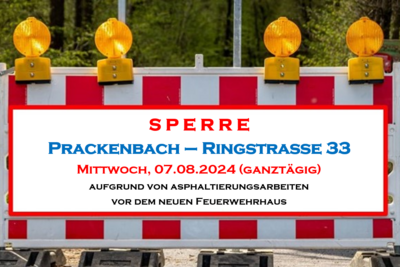 Foto zur Meldung: Straßensperre - Ringstraße - 07.08.2024