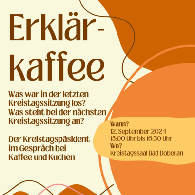 Meldung: Erklärkaffee im Kreistag: Sport und Bürgernähe im Fokus!
