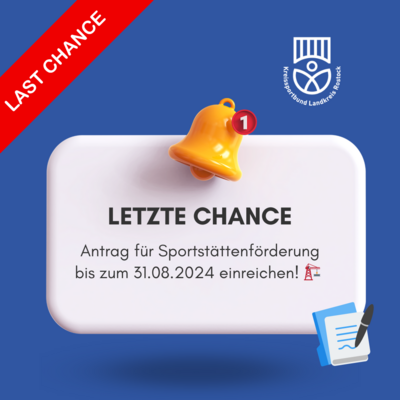 Meldung: Jetzt Förderung für den Sportstättenbau bis zum 31.08.2024 beantragen!