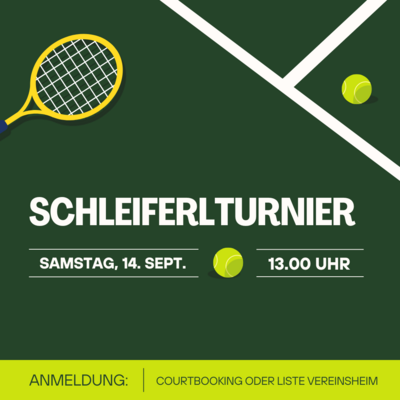 Meldung: Schleiferlturnier