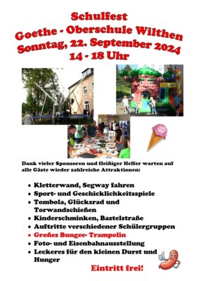 Einladung zum Schulfest 2024 (Bild vergrößern)