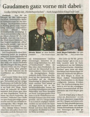 Großer Erfolg bei der "Niederbayrischen" (Bild vergr&ouml;&szlig;ern)