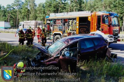 Einsatz 72/2024 | PKW überschlagen | BAB 12 AS Friedersdorf - AS Storkow (Bild vergrößern)