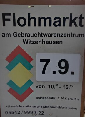 Flohmarkt Witzenhausen 7.9.2024