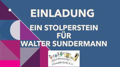 Schüler:innen der Möser Realschule übernehmen die Patenschaft für den Stolperstein von Walter Sundermann, der selbst einmal Schüler ihrer Schule war (Bild vergrößern)