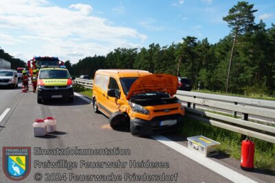 Einsatz 55/2024 | Transporter in Leitplanke | BAB 12 AS Friedersdorf - AS Storkow (Bild vergrößern)