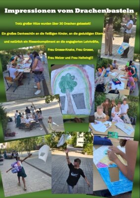 Impressionen vom Drachenbasteln