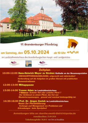Foto zur Meldung: Zeitplan 17. Brandenburger Pferdetag