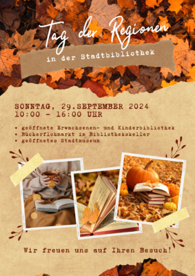Geöffnete Bibliothek zum "Tag der Regionen" am 29.09.2024