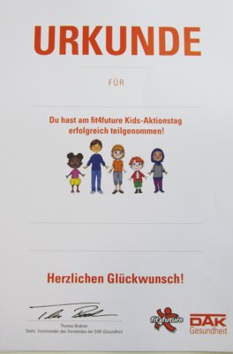 Jeder Teilnehmer erhielt eine Urkunde!