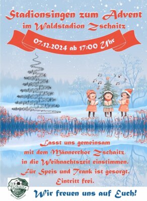 07.12.2024 - 1. Gemeinsames Stadionsingen zum Advent im Waldstadion Zschaitz mit dem Männerchor Zschaitz
