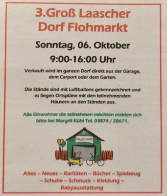 Foto zur Meldung: Gross Laasch - 3. Dorf Flohmarkt 6.10.2024