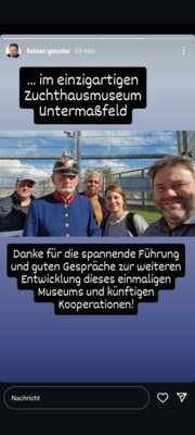 V.l.n.r Dirk Bradschetl City Manager von Meiningen, Uwe Bornkessel Vorsitzender Burg-und Heimatverein, Albrecht Schmidt stellv. Vorsitzender BuHV, Constanze Vogel Leiterin Tourist Info Meiningen sowie Bürgermeister Fabian Giesder