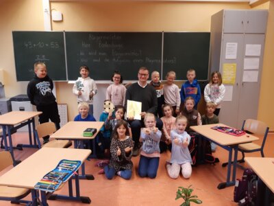 Bürgermeister Bodenhage besucht die Klasse 2a