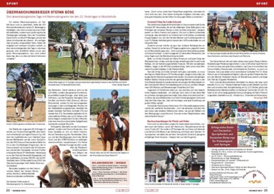 Turnierbericht in der "REITEN und ZUCHT" zum Septemberturnier 2024