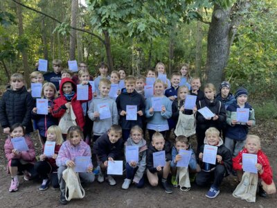 Der Herbst-Crosslauf begeistert die Schüler der Waldschule Breese (Bild vergrößern)