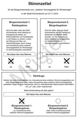 Bürgerentscheid zum weiteren Windvorranggebiet am 24.11.2024 (Bild vergrößern)