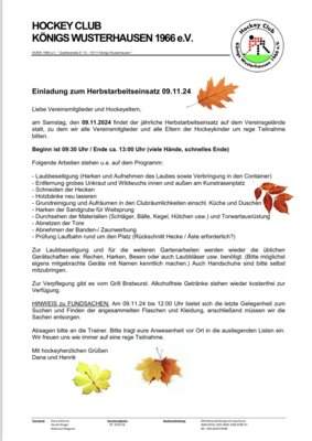 Einladung zum 2. Arbeitseinsatz 2024
