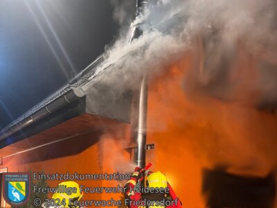 Meldung: Einsatz 106/2024 | Schornsteinbrand | Prieros An der Dorfaue