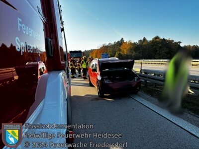 Meldung: Einsatz 101/2024 | VU 4x PKW | BAB 12 AS Friedersdorf - AS Storkow km 10,5