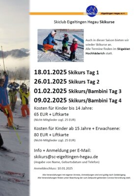 Skikurse SC Eigeltingen (Bild vergrößern)