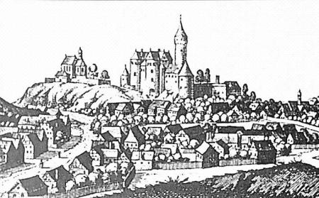 Bad Belzig und Burg Eisenhardt um 1626 Bad Belzig und Burg Eisenhardt um 1626