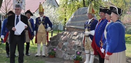 Wiedereinweihung Gedenkstein Friedrich II.