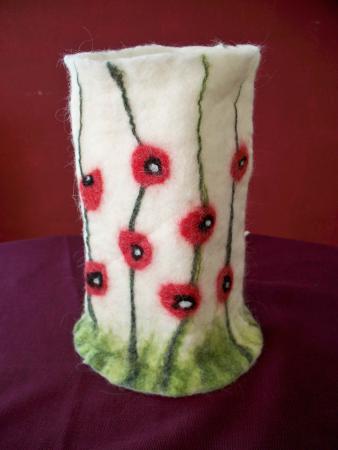 Filzlampe Mohn Filzlampe Mohn