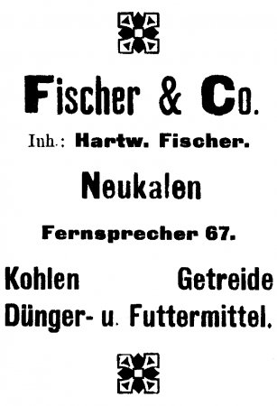 Annonce in der Heimatzeitung von 1926 (1)