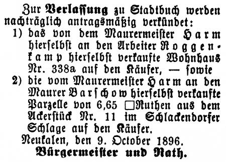 Annonce vom 14.10.1896
