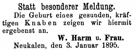 Annonce vom 6.1.1895