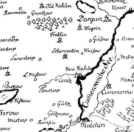 Auf dieser Karte von Lauremberg (1590 - 1658 ist 