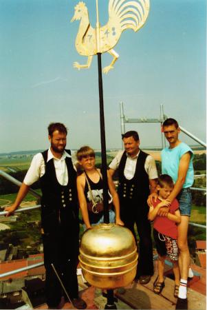Kirchturmrenovierung Juni 1994