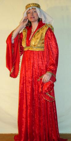 Mittelalterkleid rot-gold