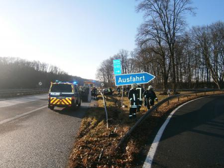 Verkehrsunfall auf der BAB 11 Abfahrt Pfingstberg
