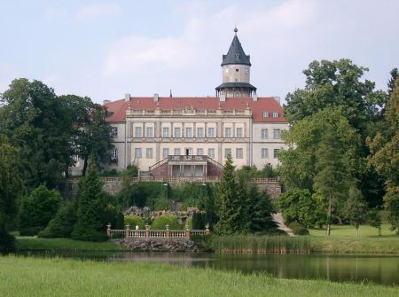 Schloss Wiesenburg Blick vom Park