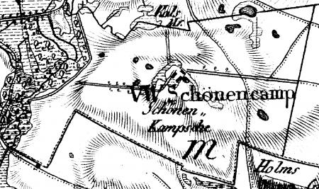 Auf der Schmettau - Karte von 1788 sind für 
