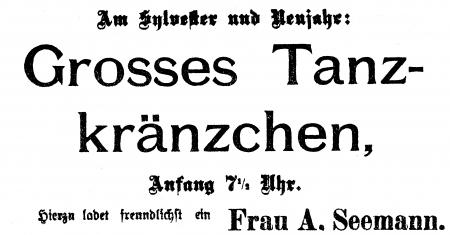 Annonce im Neukalener Tageblatt vom 31.12.1918