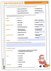 Umfragebogen aus dem Stadtmagazin Umfragebogen aus dem Stadtmagazin