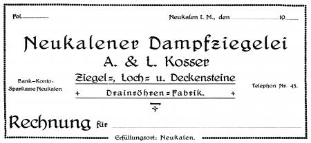 Neukalener Dampfziegelei A. & L. Kosser