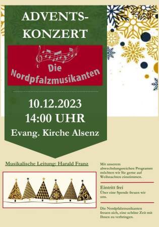 Veranstaltung: Adventskonzert der Nordpfalzmusikanten
