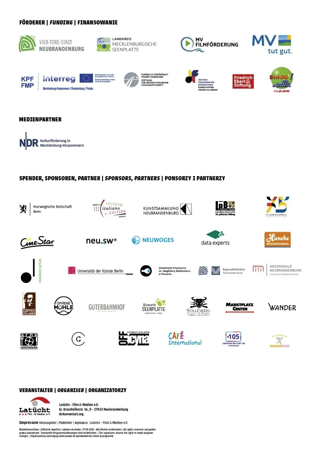 Logos von Partners und Sponsoren