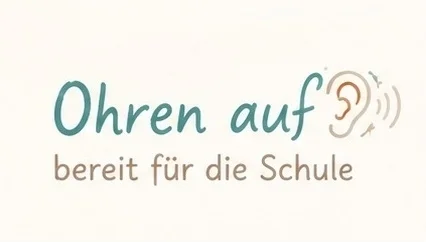 Vorläufiges Logo / Icon Ohren auf - bereit für die Schule