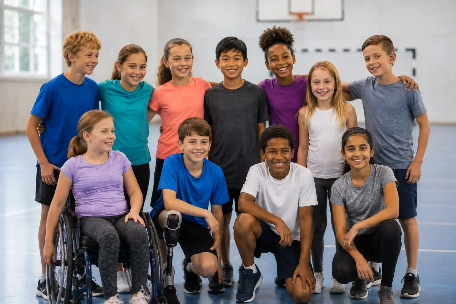 Ki generiertes Foto einer Kindergruppe im Sportverein