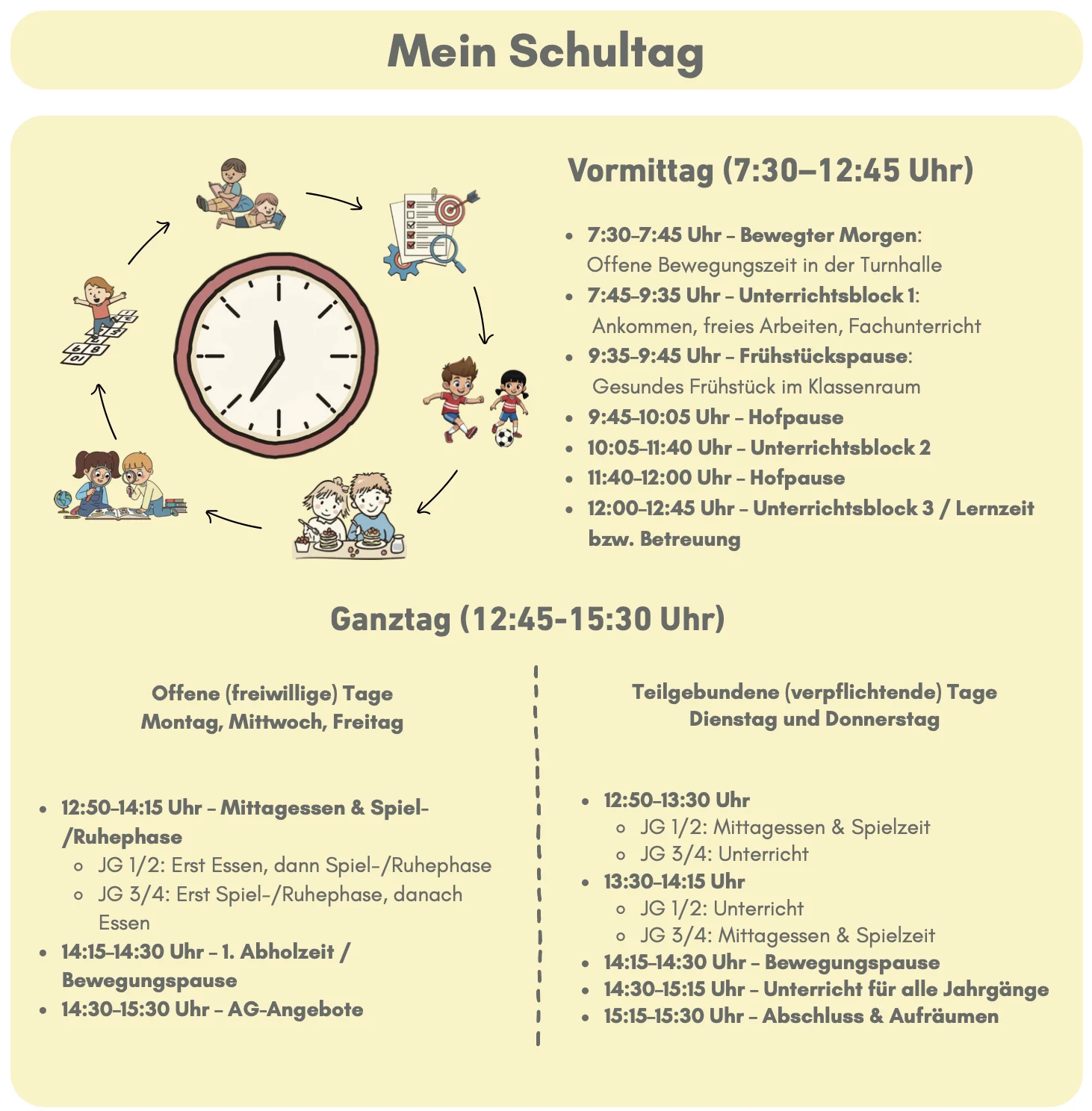 Unterrichtszeiten