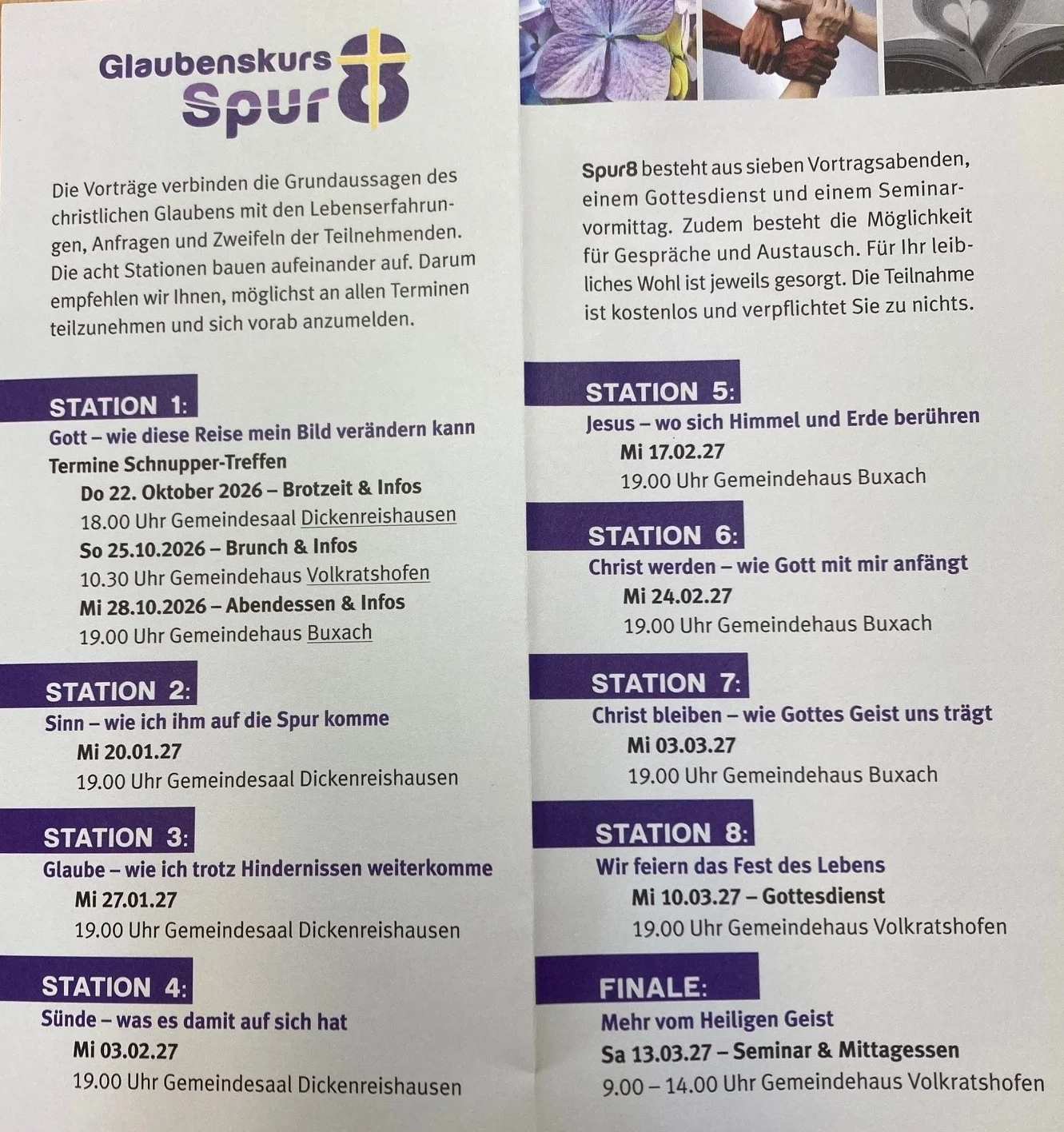 Glaubenskurs Spur 8