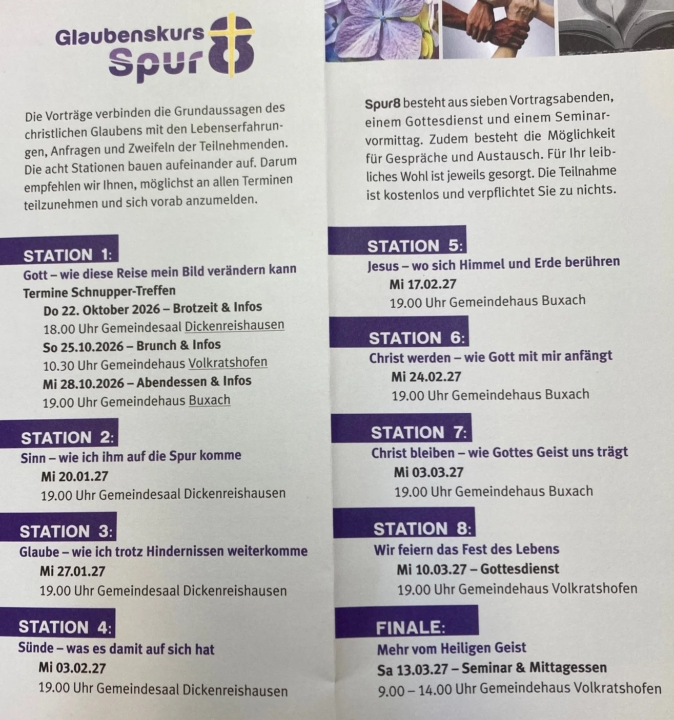 Glaubendkurs Spur 8
