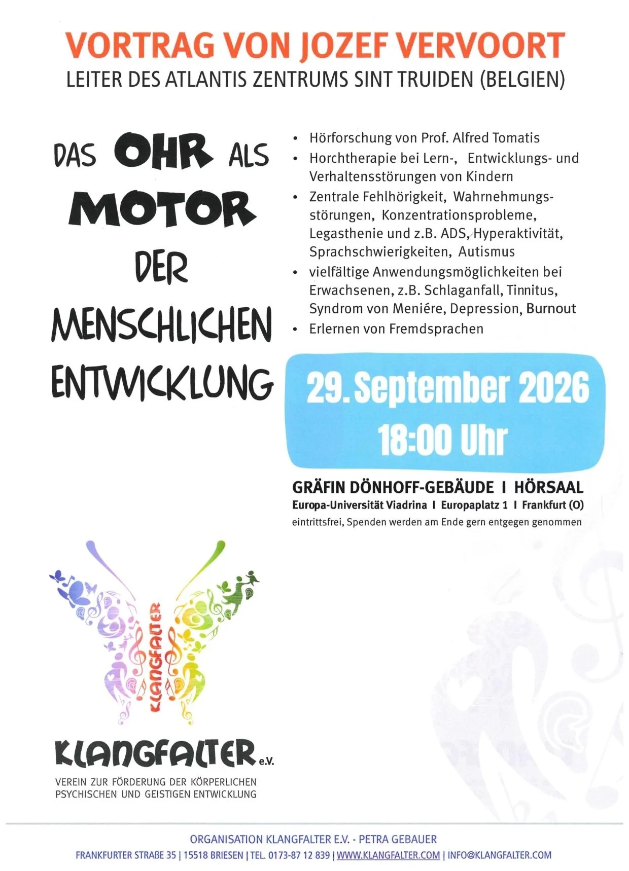 Vortrag von Jozef Vervoort