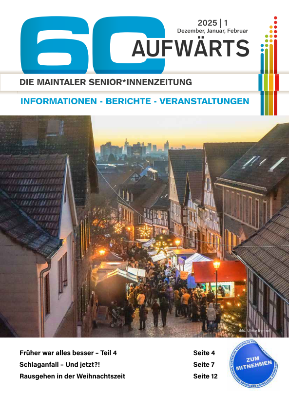 Bild zeigt Cover der 60 Aufwärts, Ausgabe 1/2025